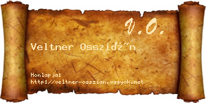 Veltner Osszián névjegykártya